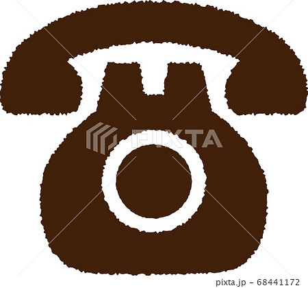 黒電話のピクトグラム （手描き風ver.） 68441172