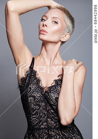 portrait of beauty woman in underwear portrait of beauty woman in underwear 68442998