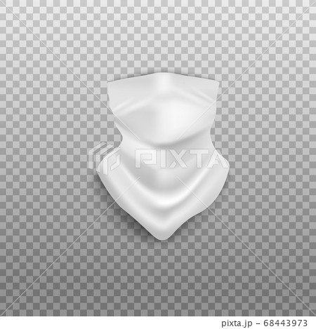 Bandana knotted in gangster or western style realistic vector mockup isolated. 68443973