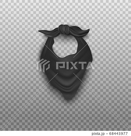 Download Realistic black bandana mockup isolated on...のイラスト素材 68443977 - PIXTA