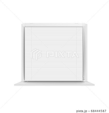 Window with plastic blinds or shutters 3d vector illustration mockup isolated. Window with plastic blinds or shutters 3d vector illustration mockup isolated. 68444587