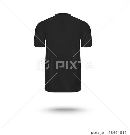 Black men's T-shirt mockup isolated on white background. 68444815