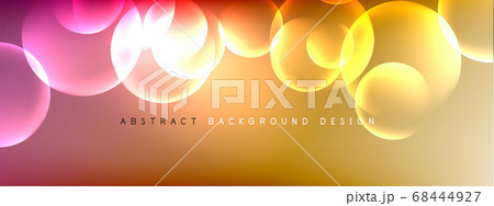 Vector abstract background liquid bubble circles on fluid gradient with shadows and light effects. Shiny design templates for text 68444927