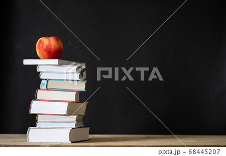 back to school concept pile of books against 68445207