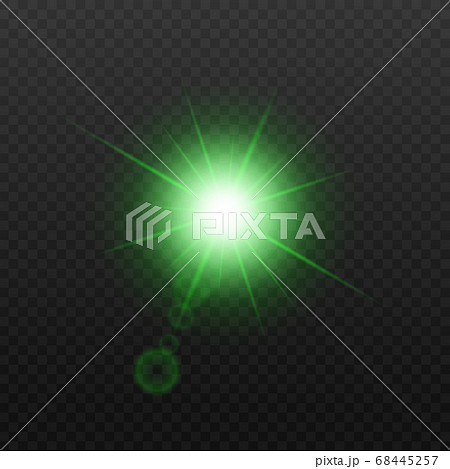 Electric bulb or star rays flash light 3d effect vector illustration isolated. 68445257