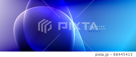 Vector abstract background - liquid bubble shapes on fluid gradient with shadows and light effects. Shiny design template for text 68445413