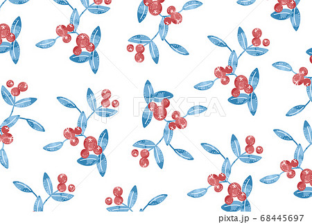 チェッカーベリーのパターンイラスト 68445697