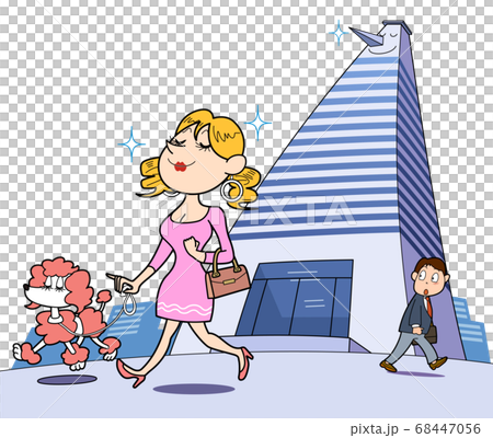 タワーマンションはセレブがお住まいのイラスト素材