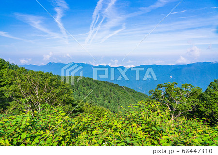 (長野県)しらびそ高原から眺める、中央アルプス (長野県)しらびそ高原から眺める、中央アルプス 68447310