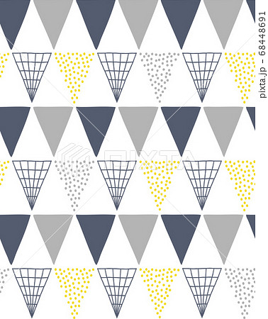 北欧風のジオメトリックなシームレスパターン 68448691