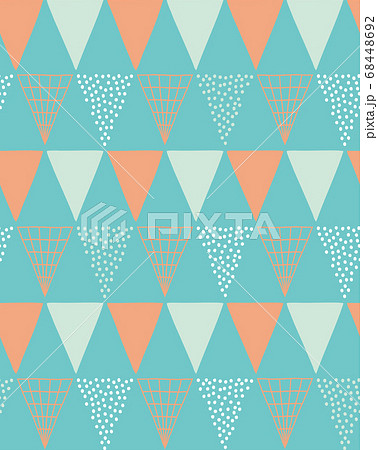 北欧風のジオメトリックなシームレスパターン 68448692