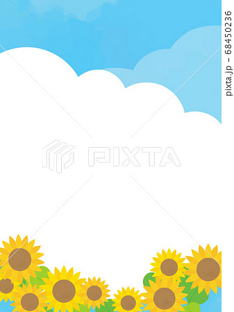 Sunflower Frame And Background Illustration Stock Illustration
