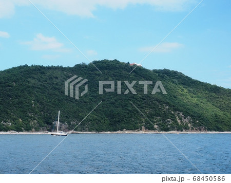 相生湾坪根から見る金ヶ崎（万葉岬）　播磨灘 68450586