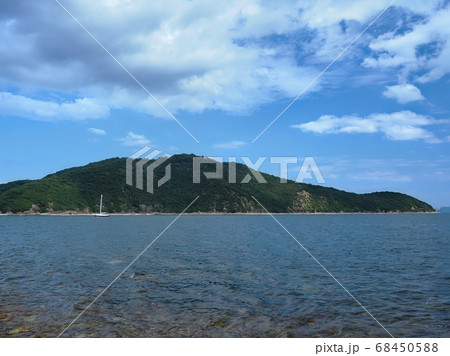 相生湾坪根から見る金ヶ崎（万葉岬）　播磨灘 68450588