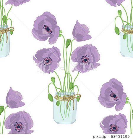 Colorful floral seamless pattern with hand drawn Colorful floral seamless pattern with hand drawn 68451199