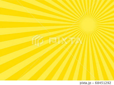 背景素材 集中線 放射線（黄色） B02 68451292