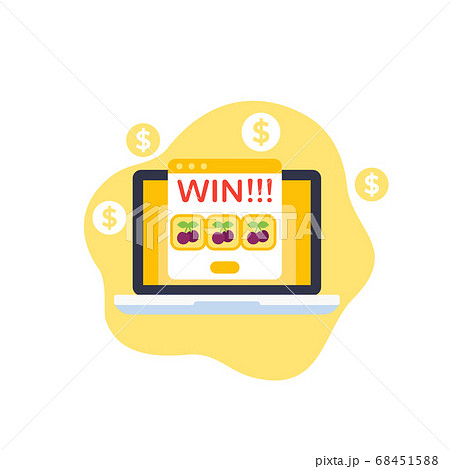 online casino, gambling icon, flat vector 68451588