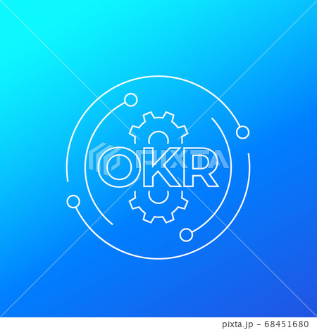 OKR, Objectives and key results, line vector OKR, Objectives and key results, line vector 68451680