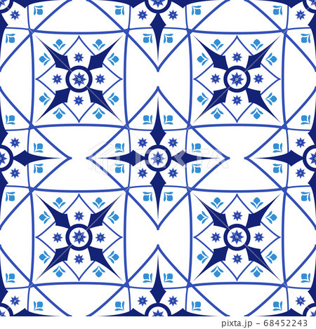 Azulejos portuguese traditional ornamental tile 68452243