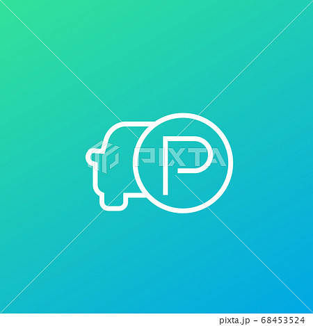 parking lot icon, linear design 68453524