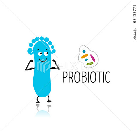 Funny and scary bacteria characters isolated on white. Vector icons of gut and intestinal flora, germs, virus. Funny and scary bacteria characters isolated on white. Vector icons of gut and intestinal flora, germs, virus. 68453775