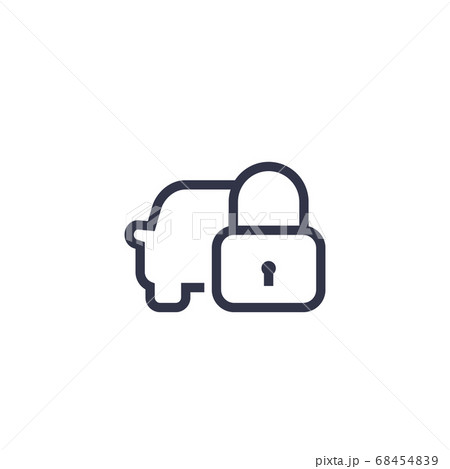 car lock line icon 68454839