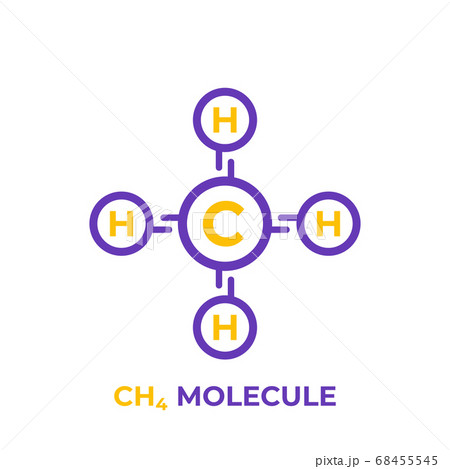 methane ch4 molecule vector illustration 68455545