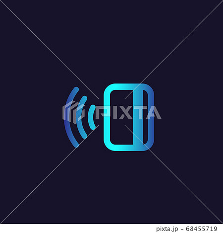 Contactless payment with nfc card vector icon 68455719