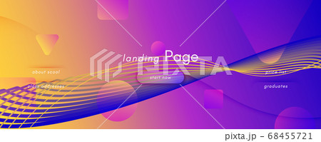 Fluid Abstract. Flow Movement. 3d Line Texture.  68455721