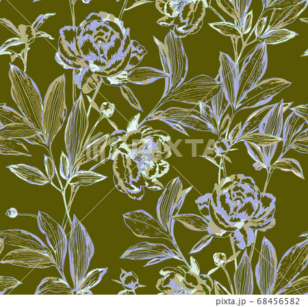 Vector Botanical Seamless Patternのイラスト素材 [68456582] - PIXTA