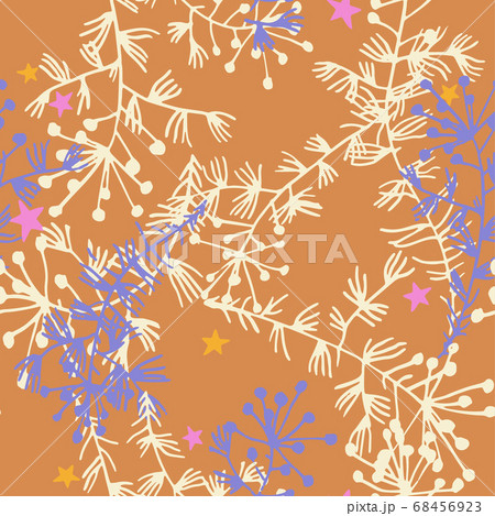 Vector botanical seamless pattern with herbs, Vector botanical seamless pattern with herbs, 68456923