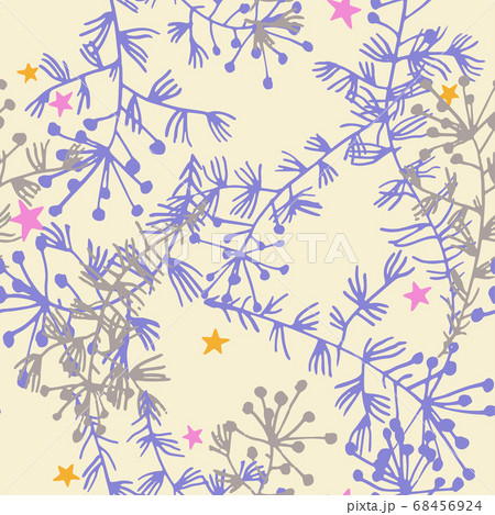 Vector botanical seamless pattern with herbs, Vector botanical seamless pattern with herbs, 68456924