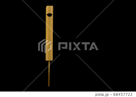 Bamboo Bird Whistle on Black Background 68457722