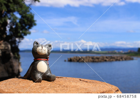 福井の海と猫ちゃん 福井の海と猫ちゃん 68458758