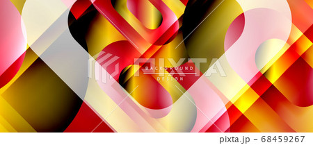 Vector geometric abstract background with lines and modern forms. Fluid gradient with abstract round shapes and shadow and light effects Vector geometric abstract background with lines and modern forms. Fluid gradient with abstract round shapes and shadow and light effects 68459267