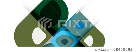 Set of vector modern geometric abstract backgrounds with repeating abstract round shapes patterns and shadow effects 68459292