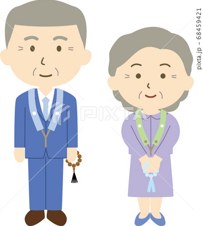 シニア男女 スーツ 式章 数珠 シニア男女 スーツ 式章 数珠 68459421