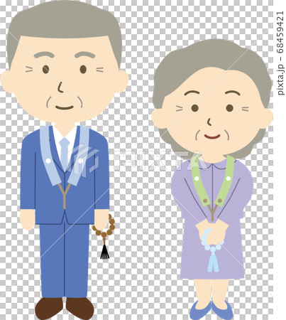 シニア男女 スーツ 式章 数珠 シニア男女 スーツ 式章 数珠 68459421