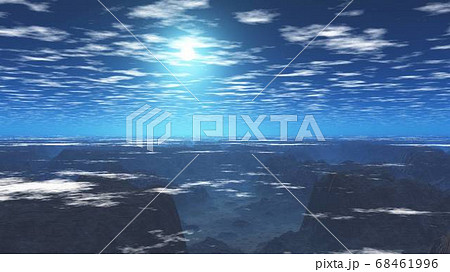 青空 青い世界のイラスト素材