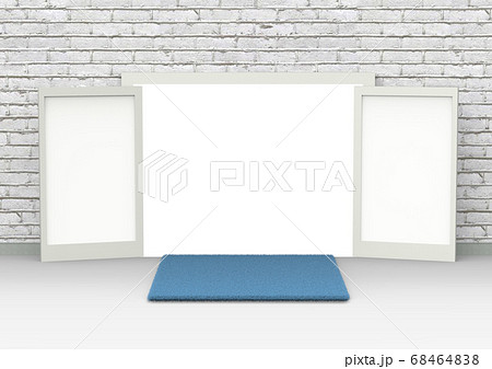 Conceptual image of white opened door. Perspective Conceptual image of white opened door. Perspective 68464838
