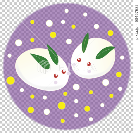 Snow rabbit illustration Japanese style Snow rabbit illustration Japanese style 68467682