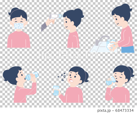 風邪予防_女の子 風邪予防_女の子 68473334
