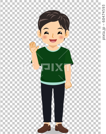 good-bye, greeting, summer clothing 68474593