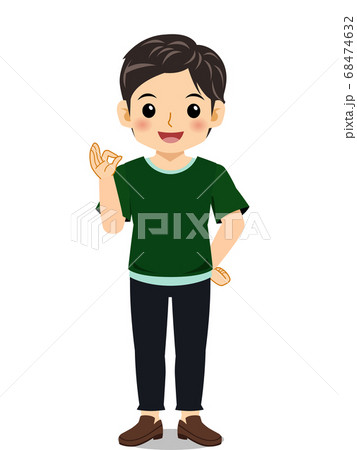 Tシャツの男の子のイラスト素材