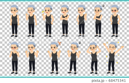 tank top, tank-top, elderly 68475341