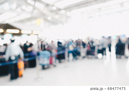 Abstract blurred crowd of passenger hurry up in Abstract blurred crowd of passenger hurry up in 68477475