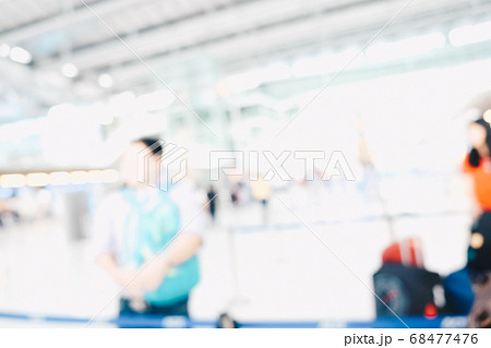 Abstract blurred crowd of passenger hurry up in Abstract blurred crowd of passenger hurry up in 68477476