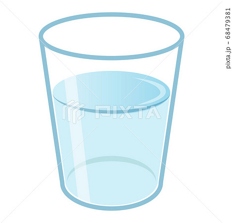 コップ一杯のお水のイラスト素材