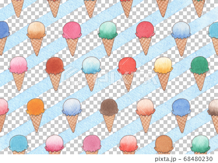 [水彩材料]冰淇淋 68480230