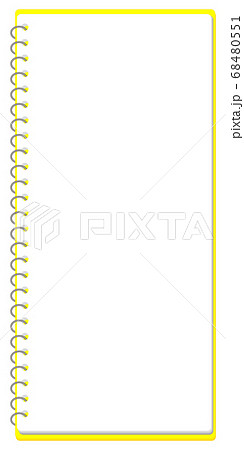 スケッチブック リングノート フレーム イラスト の三つ折りサイズ1ページ分 ベクターのイラスト素材